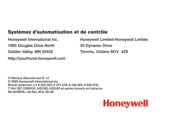  Honeywell 69 1815EFS 04