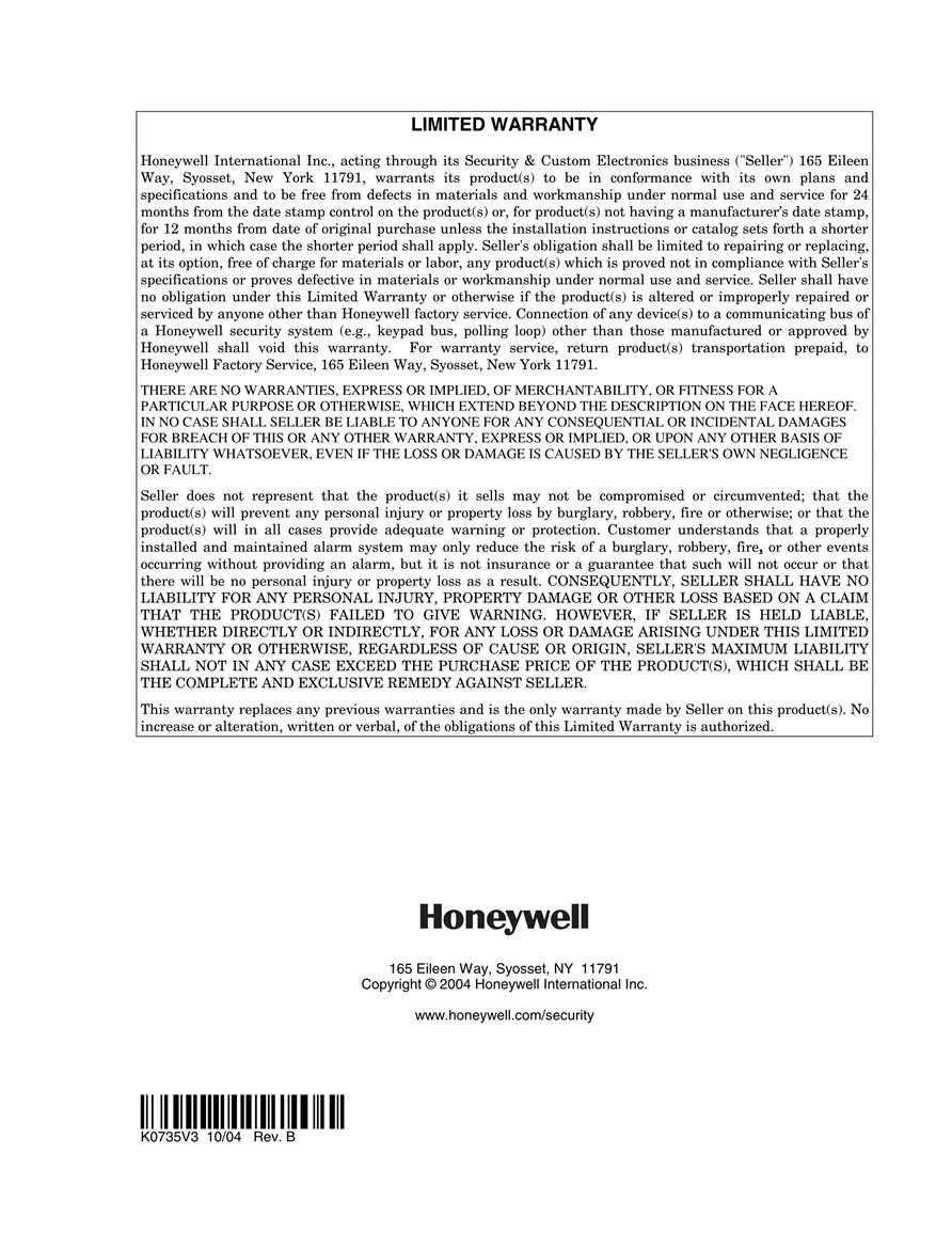  Honeywell AdemcoSecuritySystems