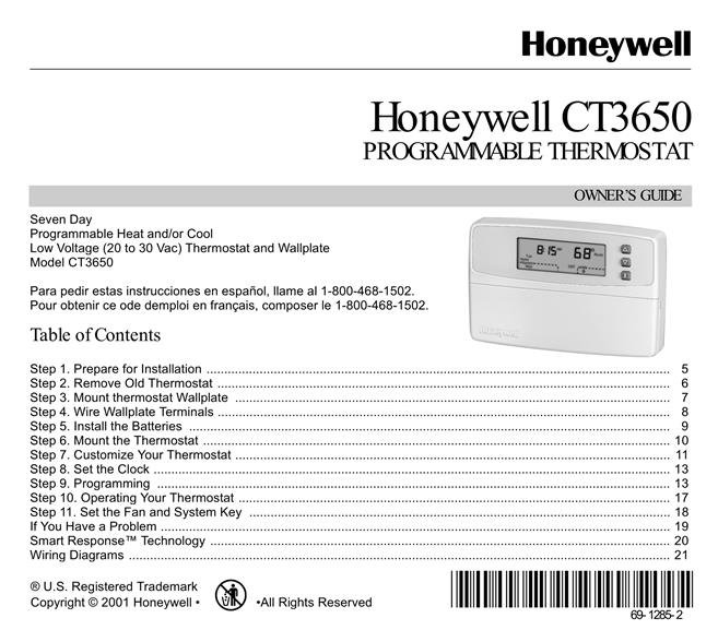  Honeywell CT3650