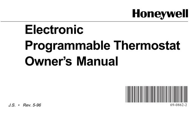  Honeywell ElectronicProgrammableThermostat