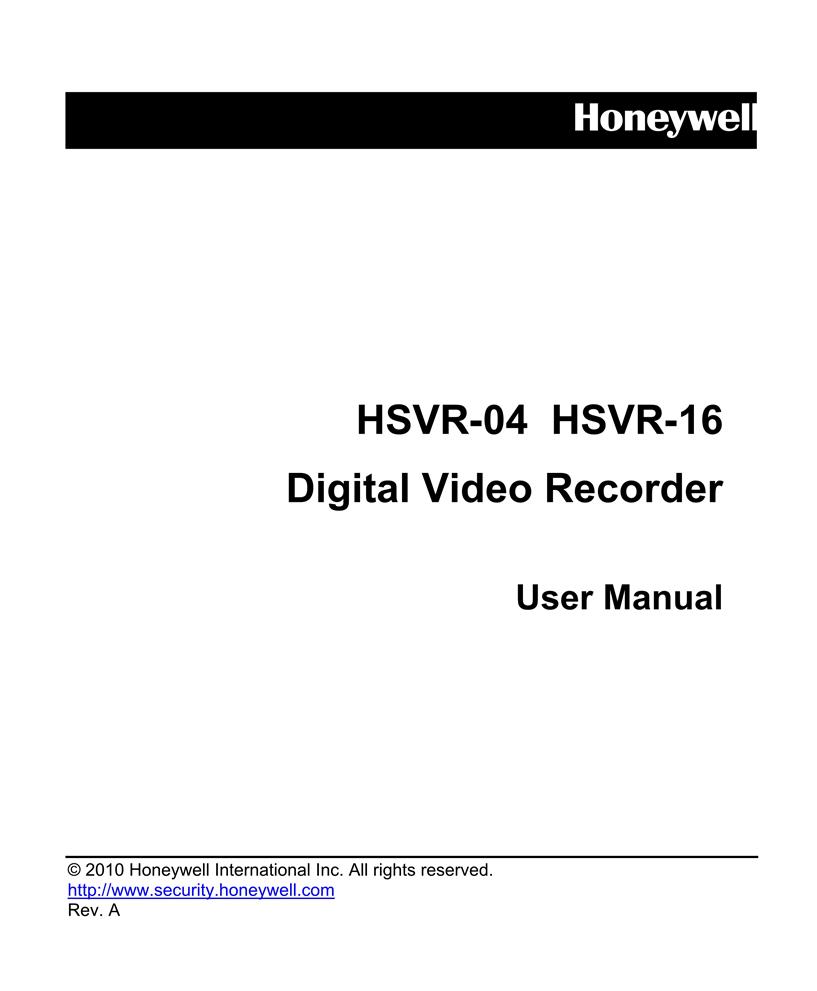  Honeywell HSVR 16