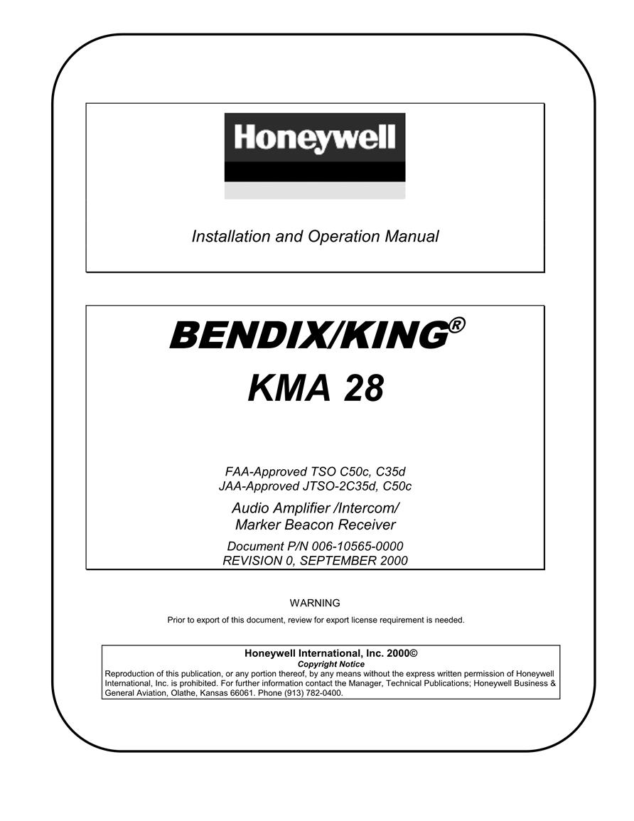  Honeywell KMA28