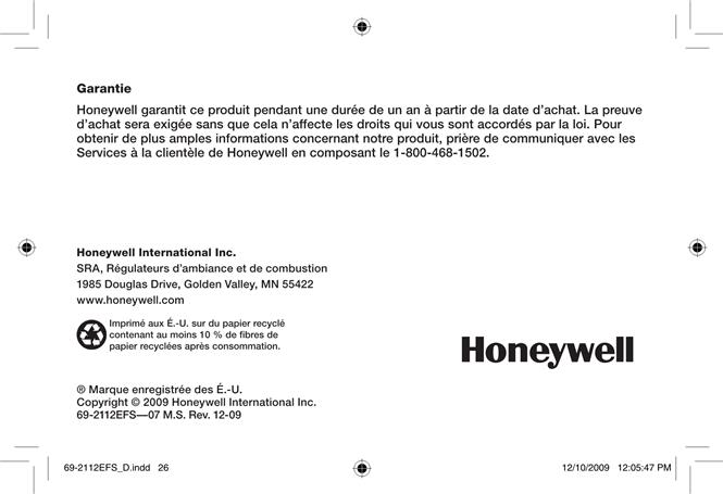  Honeywell RCWL200A