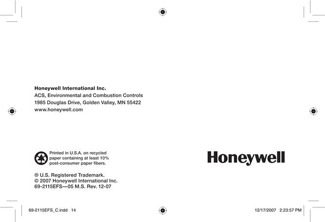  Honeywell RCWL3502A