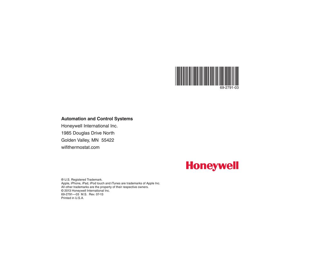  Honeywell RRTH9590WF