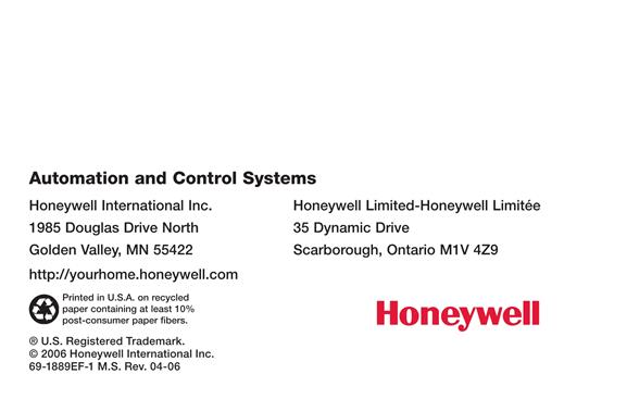  Honeywell RTH3100C1002E1