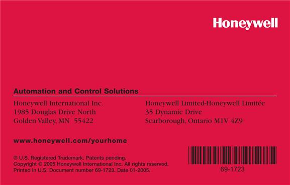  Honeywell RTH6300B